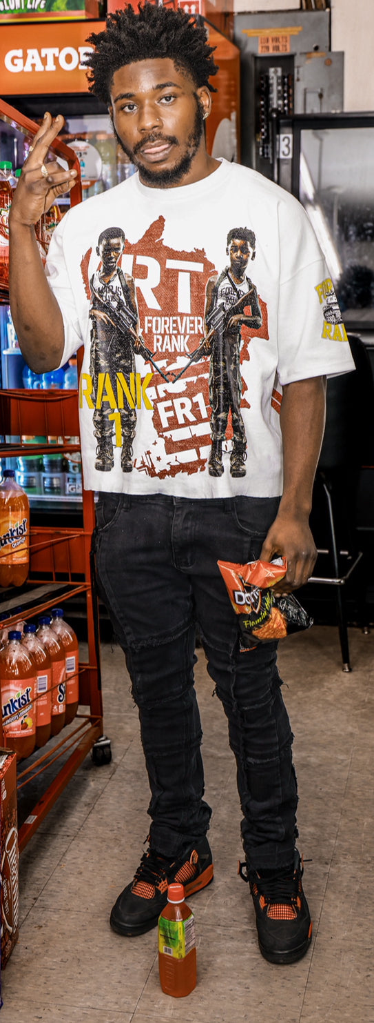 RANK1 MILITIA TEE (white)