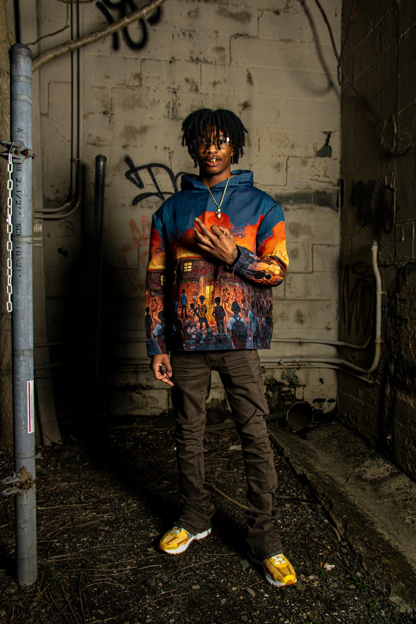 RANK1 UNIVERSITY TAPESTRY HOODIE
